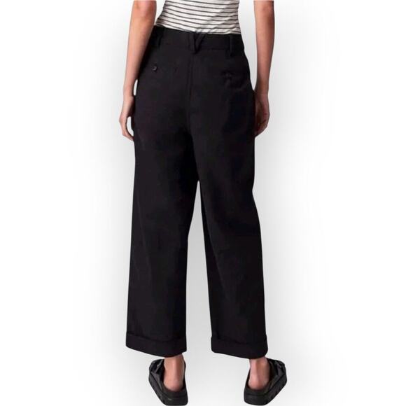 Free People Black Needed Breaking Trouser,  12, Cuffed, Wide-leg, Mid-Rise - Picture 2 of 12